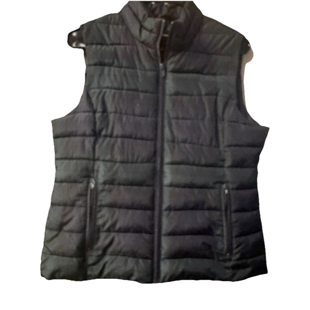 JL Colebrook Down Puffer Vest Full Zip Size M Navy Blue